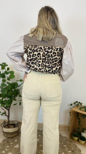 Pantalon velours beige Maison Onado