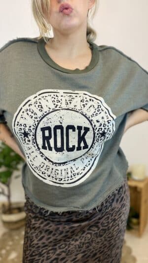 Sweat rock en coton stoné (différents coloris)