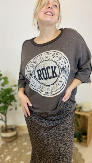 Sweat rock en coton stoné (différents coloris)